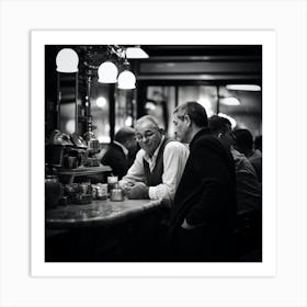 Two Men At A Bar Art Print