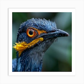 Blue-Winged Bird Art Print