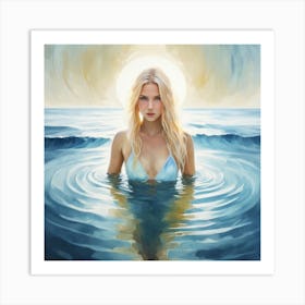 Into The Water Blonde Art Print 2 Art Print