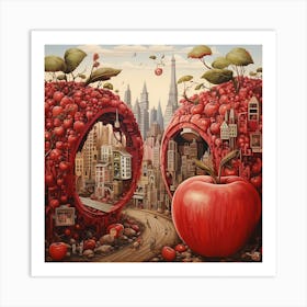 Apple City 1 Art Print