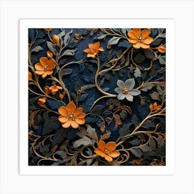 Abstract Floral Wall Art Art Print