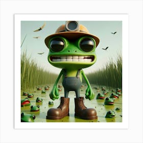 Frog in Hat 1 Art Print