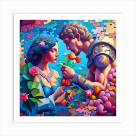 Perseus And Andromeda Study 1 Art Print