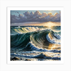 Waves of the past Art Print