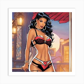 Comics girl femme fatale Art Print