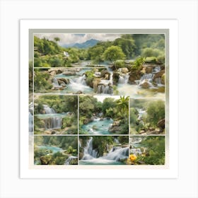 Waterfalls In Croatia Art Print