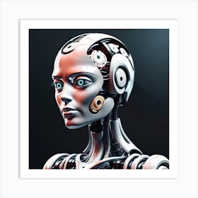 3d Rendering Of A Female Robot 3 Art Print