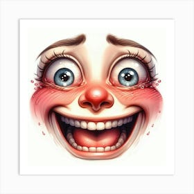 Clown Face 2 Art Print