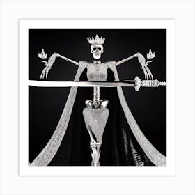 Skeleton Queen 3 Art Print