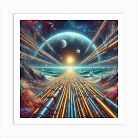 Abstract pipe vision Art Print