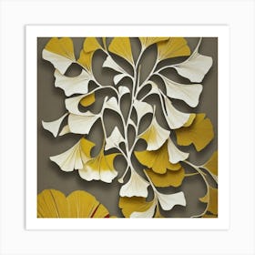 Ginkgo Leaves 5 Art Print