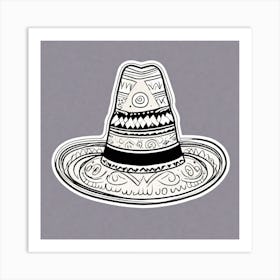 Mexico Hat Sticker 2d Cute Fantasy Dreamy Vector Illustration 2d Flat Centered By Tim Burton (32) Art Print