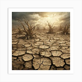 Dry Landscape 10 Art Print