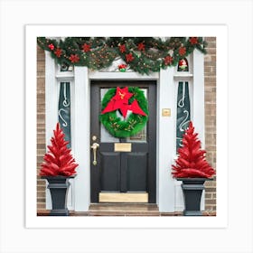 Christmas Door 15 Art Print