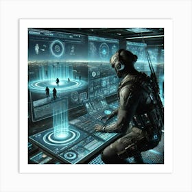 Sci Fi Shadow Operative Intel Gatherer 1024x1024 Art Print