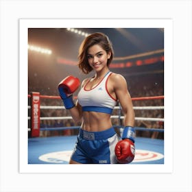 Boxing Girl Art Print