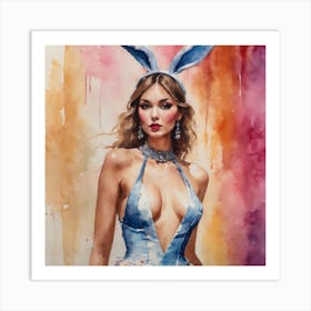 Easter Bunny burlesque Art Print