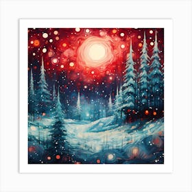 Classic Holiday Brushwork Art Print