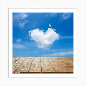 Heart Shaped Cloud Art Print