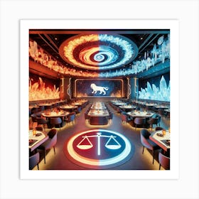 A Sci Fi Themed Interior Of The Balance Hall In A Restaurant Art Print