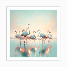 Flamingos 1 Art Print