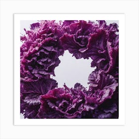 Purple Cabbage Wreath Art Print