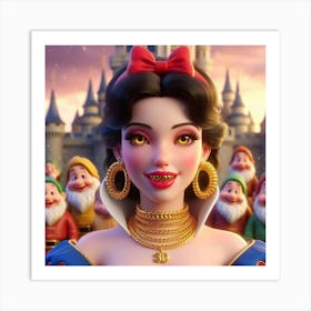 Snow White And The Seven Dwarfs 6 Art Print