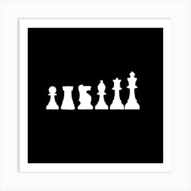 Chess Game Pieces Art Print