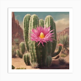 Cactus Flower Art Print