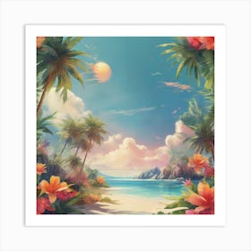 Tropical paradise 3 Art Print