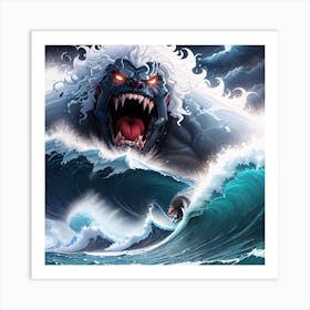 A Monstrous Tidal Wave 5 Art Print