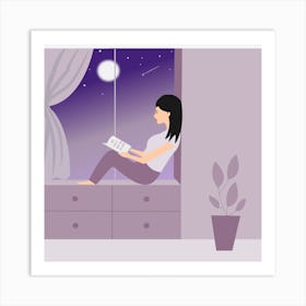 Woman Reading  Art Print