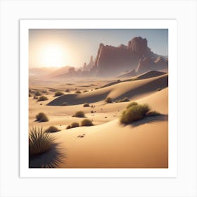 Desert Landscape 4 Art Print