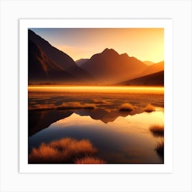 Sunrise In The Mountains 34 Art Print