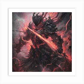 Dark Rage Knight Art Print