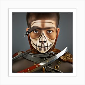 Skeleton Boy Art Print