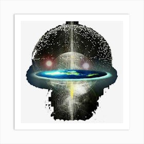 Flat Earth Art Print