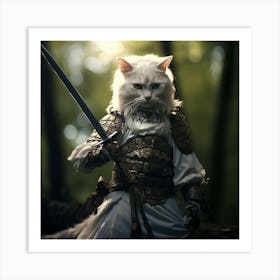 Samurai Cat Art Print