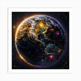 Earth In Space Art Print