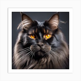 Portrait Of A Coon Cat Art Print