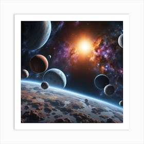 Stunning Deep Space Galaxies And Stars Art Hyperrealistic 556740799 Art Print