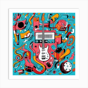 Doodling Vector Illustration Art Print