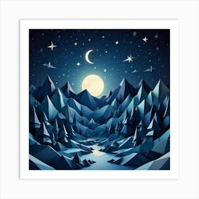 Night In The Mountains 8 Art Print