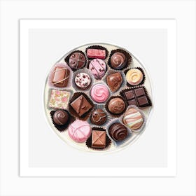 Chocolates On A Plate 13 Art Print