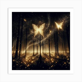 Butterfly In The Forest 17 Art Print