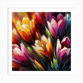 Abstract Of Flowers Art Print