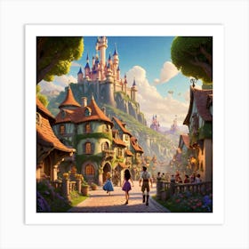 Magical Town Art Print