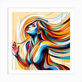 Abstract Of A Woman 3 Art Print