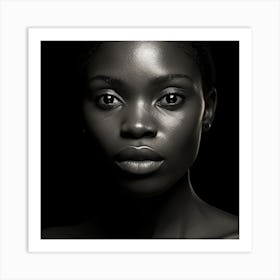 Portrait Of African Woman Art Print