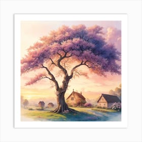 Cherry Blossom Tree Art Print